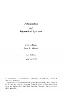 Optimization and Dynamical Systems (Communications and Control Engineering Series)
