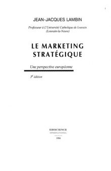 Стратегический маркетинг. Европейская перспектива
