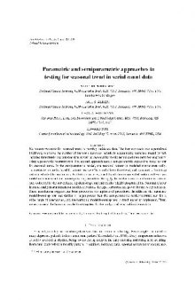 Parametric and semiparametric approaches to testing for seasonal trend in serial count data