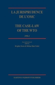 La jurisprudence de L'OMC    The Case-Law of the WTO : 1998-2 (v. 3)