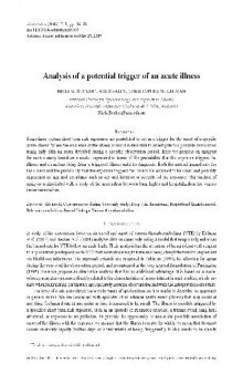 Analysis of a potential trigger of an acute illness