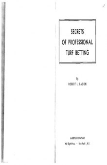 Secrets of Professional Turf Betting (1952)