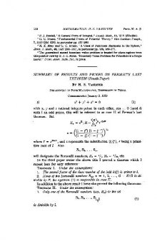 Summary of results and proof concerning Fermat's last theorem (fourth paper)