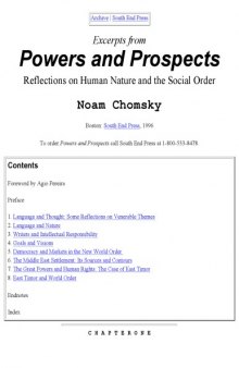 Reflections On Human Nature And The Social Order Excerpts