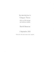 An introduction to Category Theory [draft]