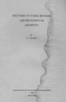 Lectures on fibre bundles and differential geometry