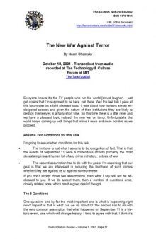 The New War Against Terror