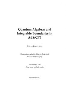 Quantum Algebras and Integrable Boundaries in AdS/CFT