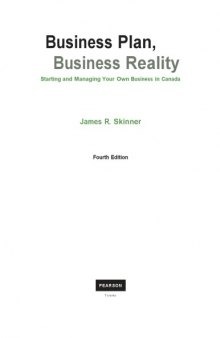 Business Plan, Business Reality: Starting and Managing your own Business in Canada