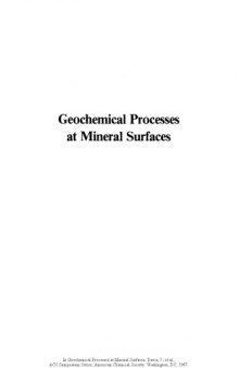 Geochemical Processes at Mineral Surfaces