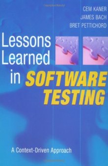 Lessons Learned in Software Testing (软件测试经验与教训) 