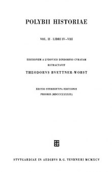 Historiae, vol. II, libri IV-VIII (Bibliotheca scriptorum Graecorum et Latinorum Teubneriana)