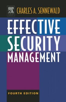 Effective Security Management, Fourth Edition (Effective Security Management)