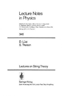 Lectures on String Theory