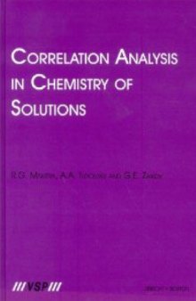 Correlation Analysis in Chemistry of Solutions