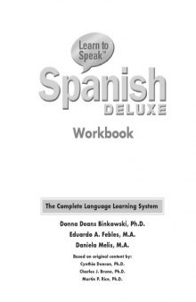 Learn To Speak Spanish Deluxe Workbook