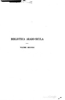 Biblioteca arabo-sicula - vol. II