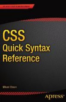 CSS Quick Syntax Reference Guide