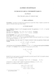 Algèbre géométrique, Part III: Tenseurs [Lecture notes]