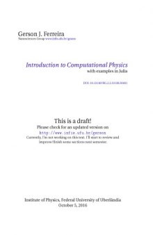 Introduction to Computational Physics with examples in Julia programming language