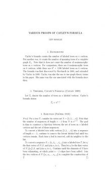 Various proofs of Cayley’s Formula  [expository notes]