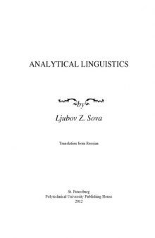Analytical linguistics