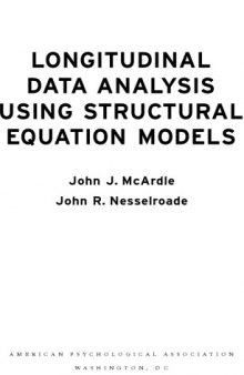 Longitudinal Data Analysis using Structural Equation Models