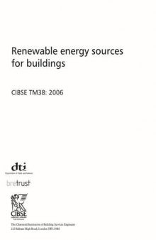 Renewable energy sources for buildings