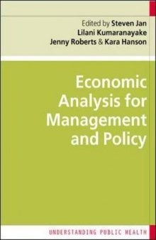 Economic analysis for management and policy