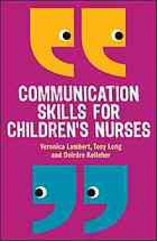 Communication Skills For Children'S Nurses