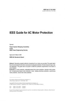 IEEE guide for AC motor protection