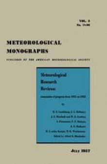 Meteorological Research Reviews: Summaries of Progress from 1951 to 1955