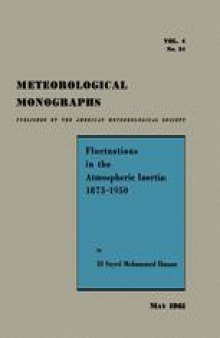 Fluctuations in the Atmospheric Inertia: 1873–1950