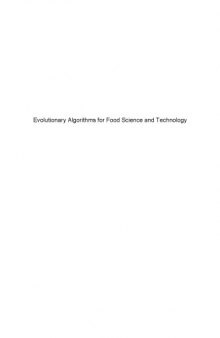 Evolutionary algorithms for food science and technology