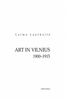 Art in Vilnius, 1900-1915