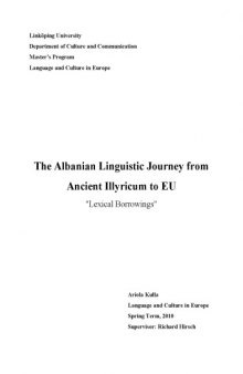 The Albanian Linguistic Journey from Ancient Illyricum to EU - 