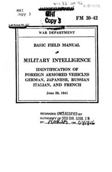 Identification of foreign armored vehicles, German, Japanese, Russian, Italian and French