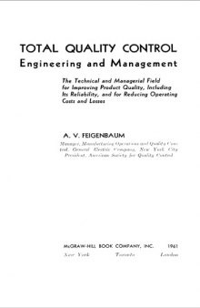 Total quality control: engineering and management