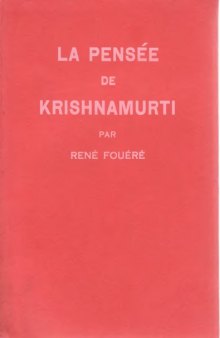 La pensée de Krishnamurti