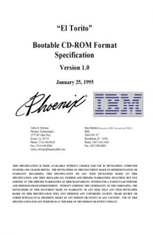“El Torito” Bootable CD-ROM Format Specification