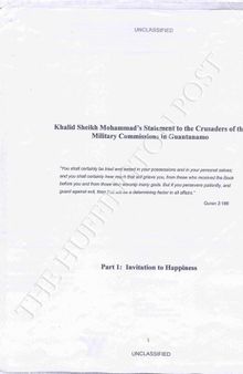 Khalid Sheikh Mohammad’s Statement to the Crusaders of the Military Commissions in Guantanamo