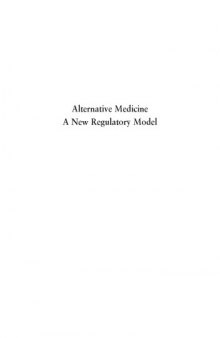 Alternative medicine : a new regulatory model