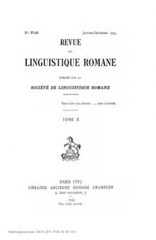 Revue de linguistique romane