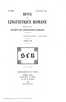 Revue de linguistique romane