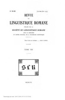 Revue de linguistique romane