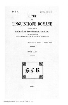 Revue de linguistique romane