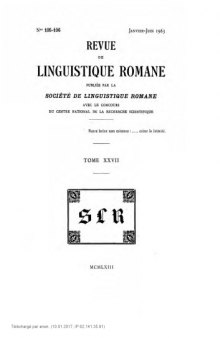 Revue de linguistique romane