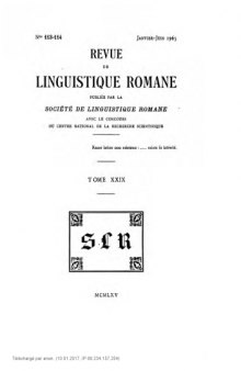 Revue de linguistique romane