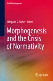Morphogenesis and the Crisis of Normativity 