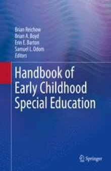 Handbook of Early Childhood Special Education